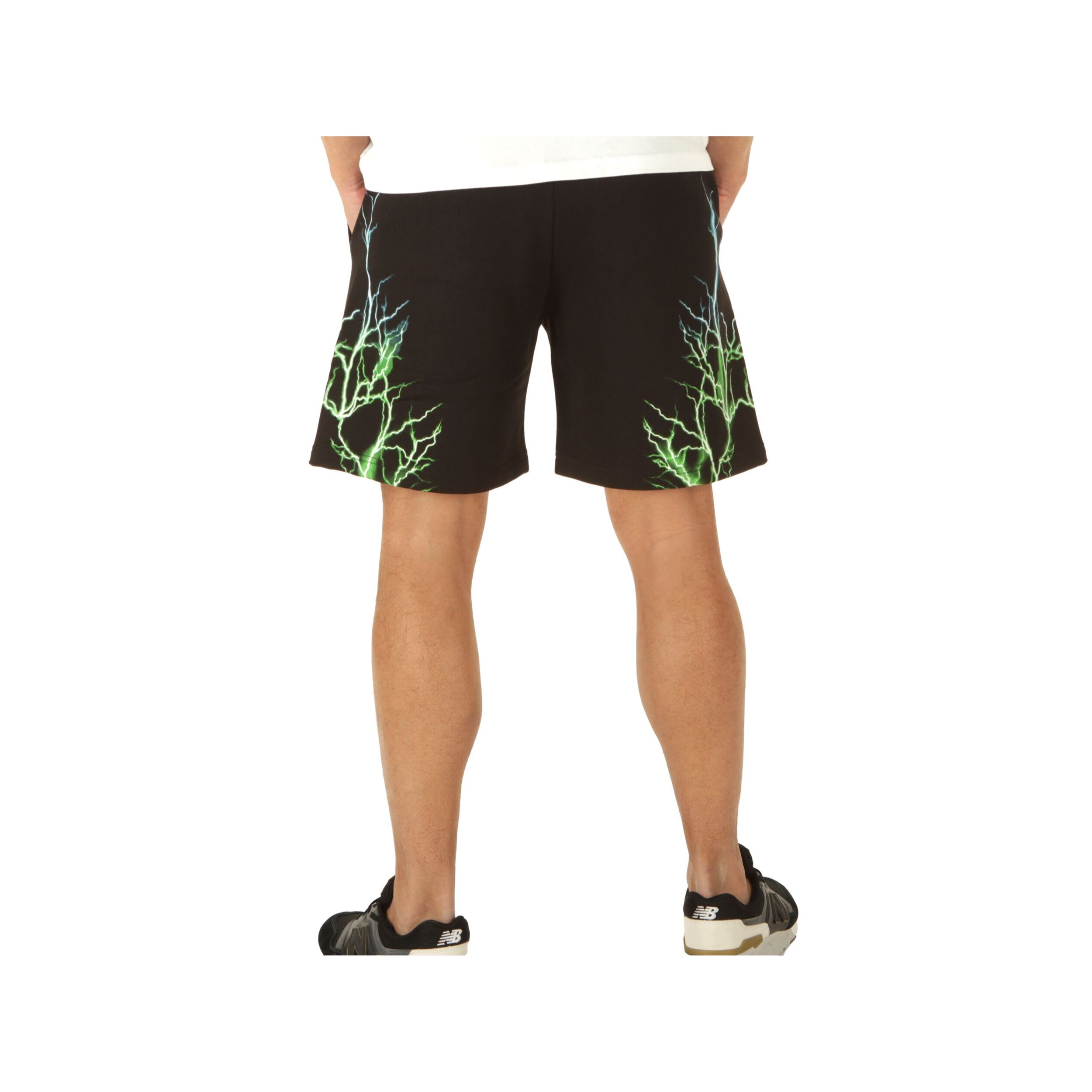 Shorts Phobia Archive Black Shorts With Green And Lightblue Lightning Nero