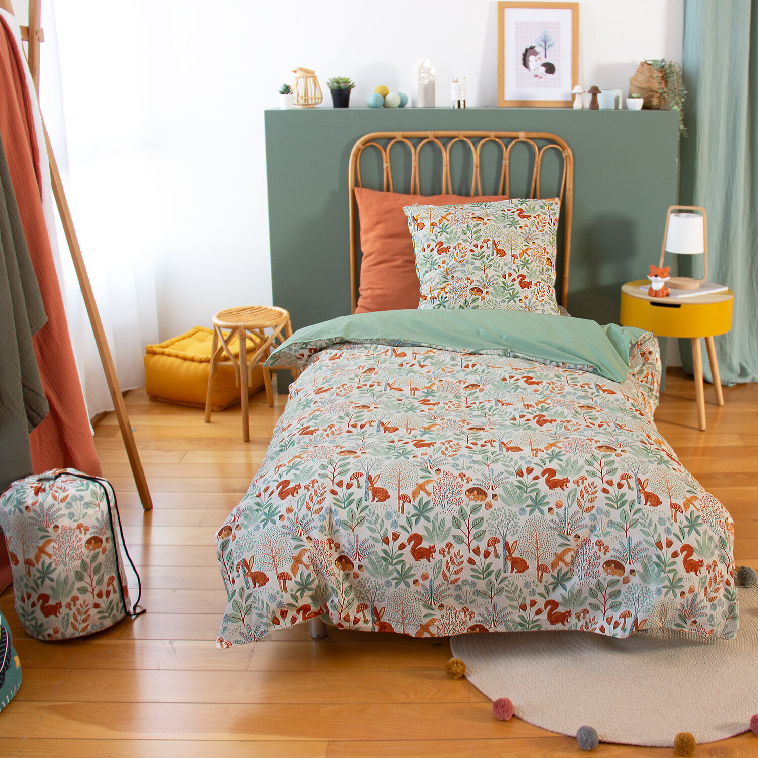 Parure de lit enfant imprimé 100% coton - pierrot