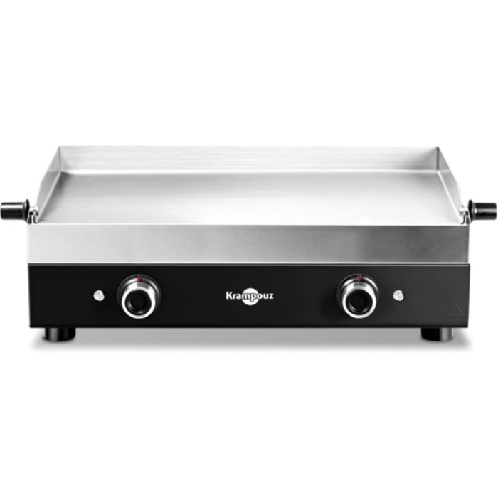Plancha électrique KRAMPOUZ PFSR2AA-KR Noire Inox 2 brûleurs à poser, 64x33 cm