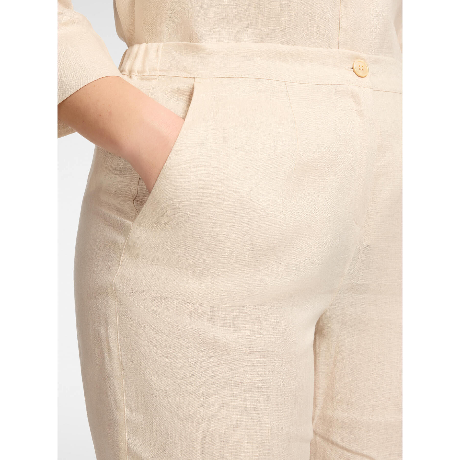 Elena Mirò - Pantaloni in lino - Beige