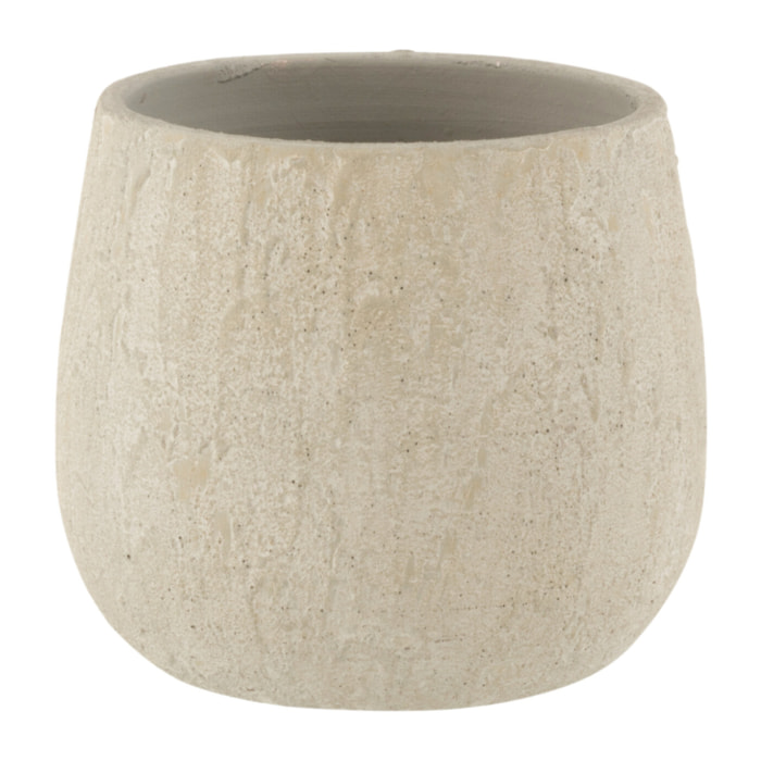 J-Line cache-pot Spikkel - céramique - gris - medium - Ø 14.8 cm