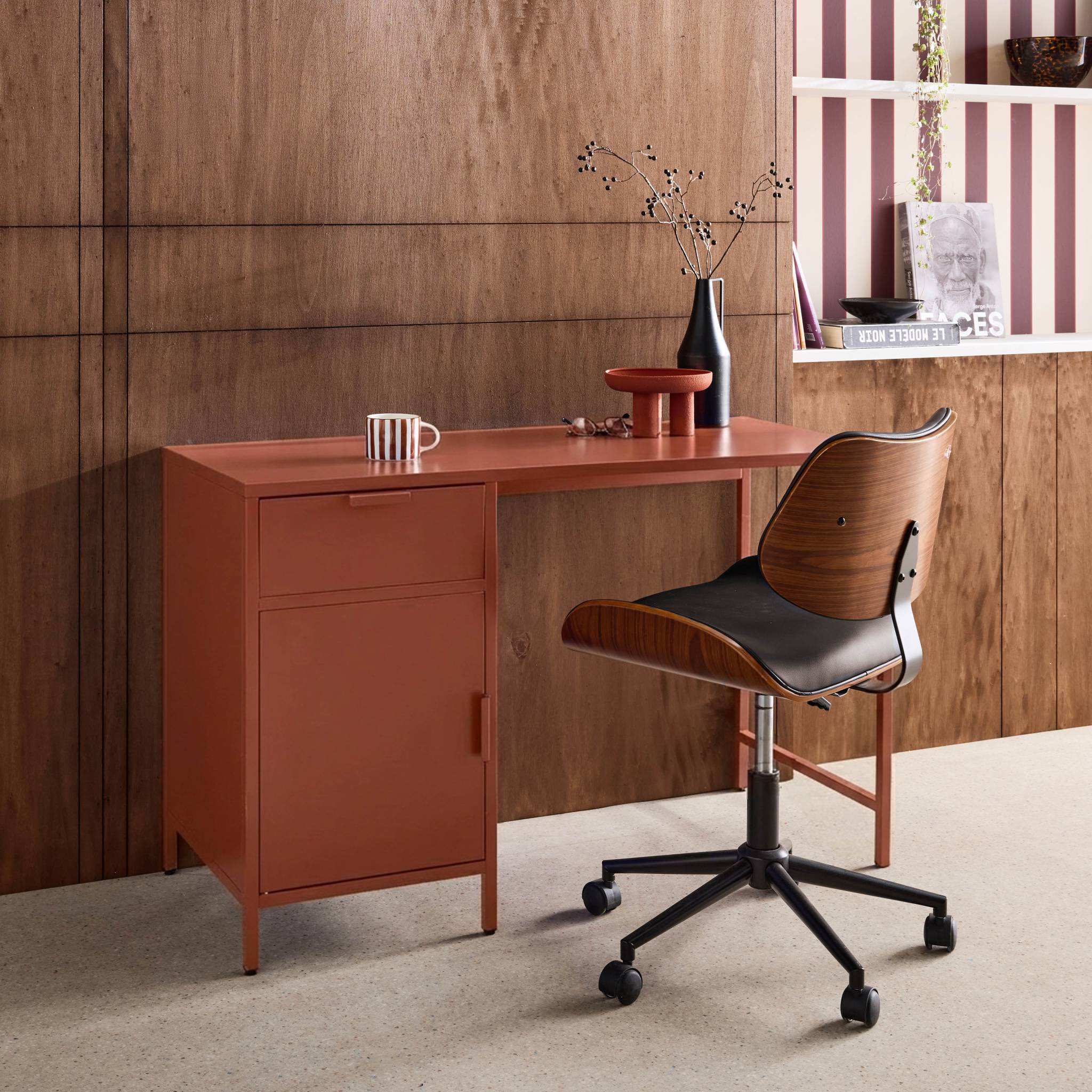 Bureau enfant acier laminé 1 tiroir  SOHO
