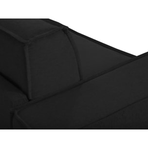 Canapé convertible "Olympe" 3 places en tissu structurel noir