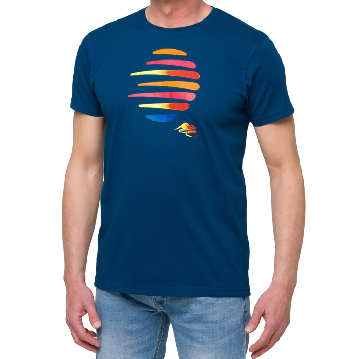 T-shirt in cotone 150 gr Hot Buttered Balangan Colore Blu