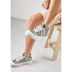 Zapatillas Altas Mujer One Way High Zebra Edition D.Franklin