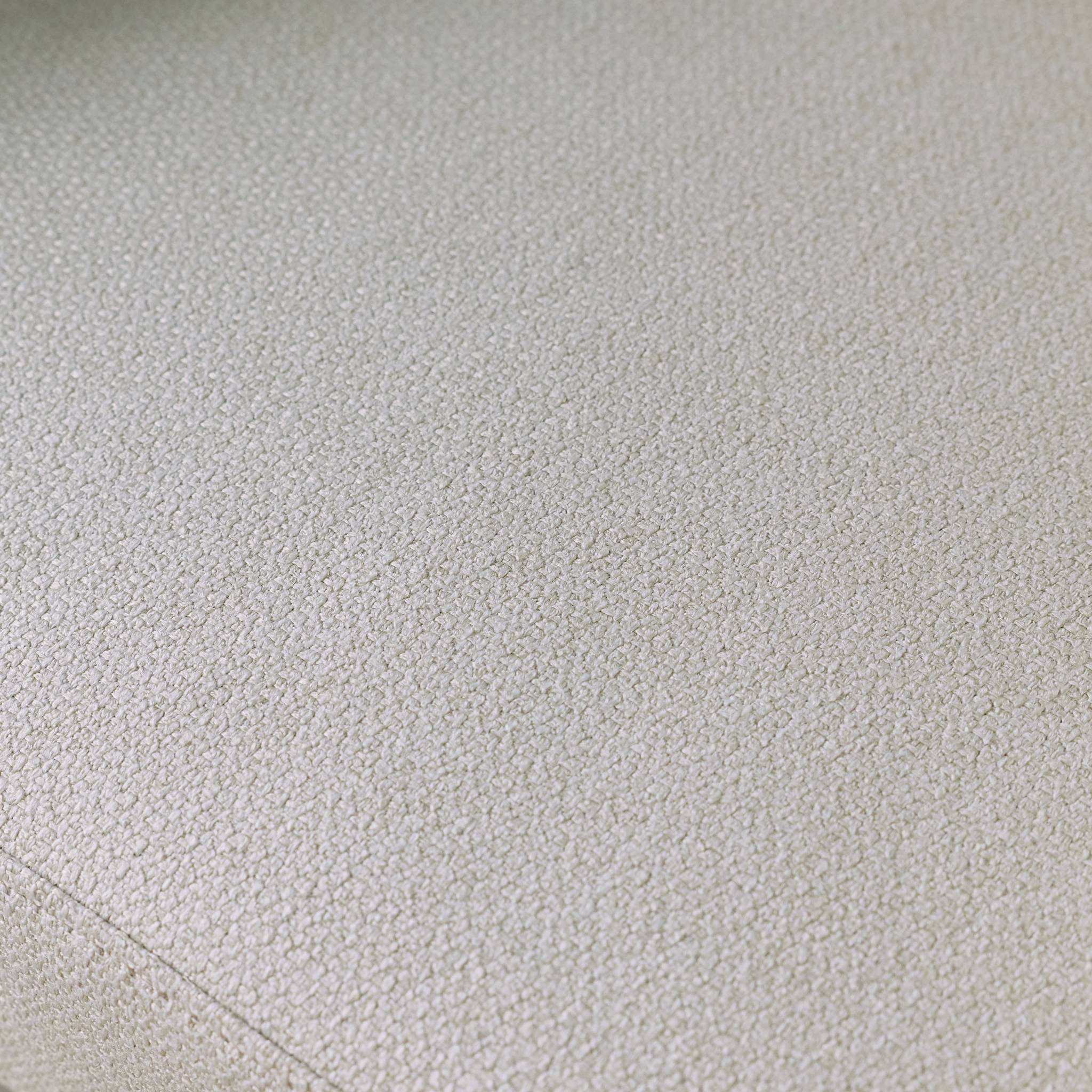 Fauteuil tissu blanc dossier incurvé piétement métal L 81.5 x P 72.5 x H 69 cm - Cristo