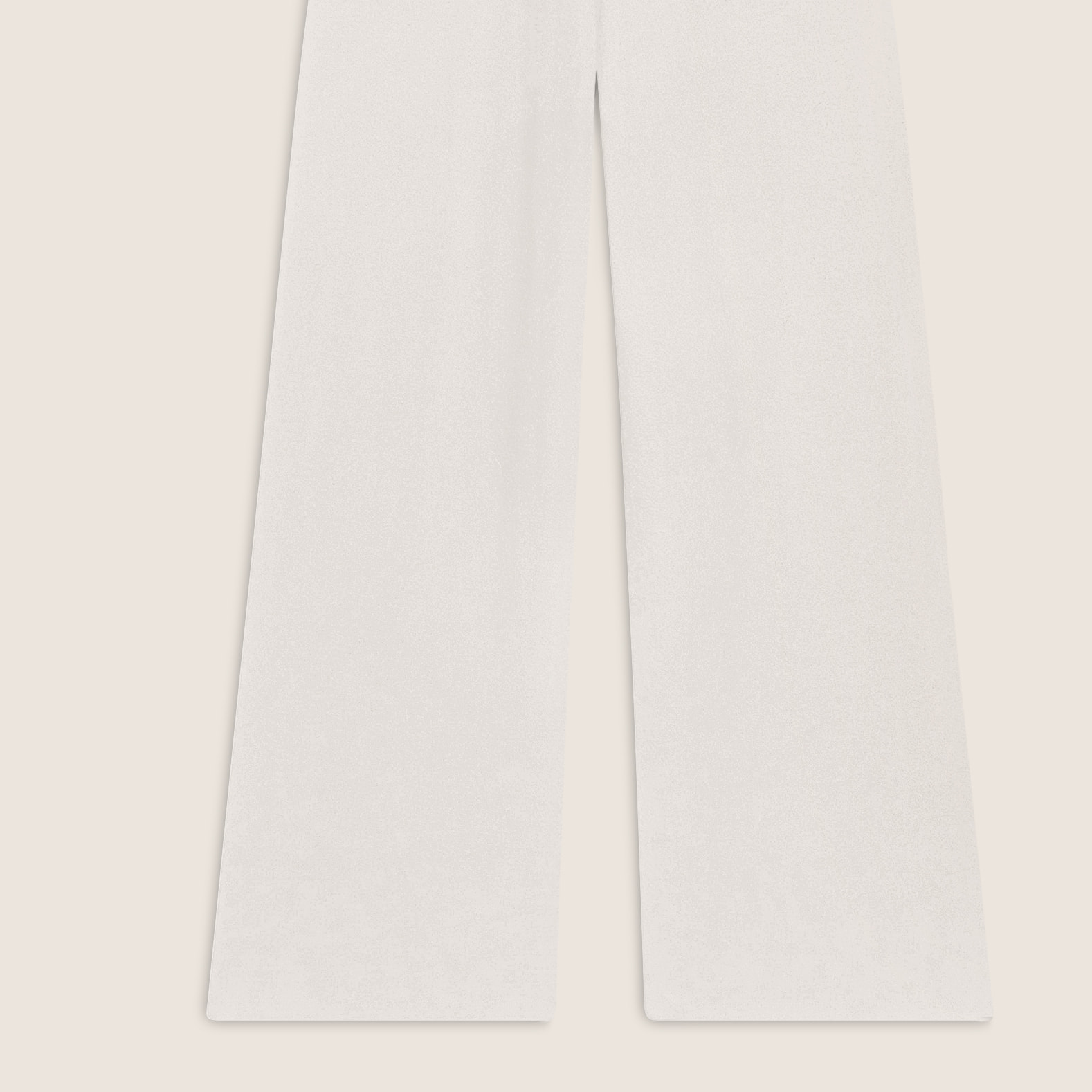 Pantalone wide leg in felpa viscosa effetto tricot