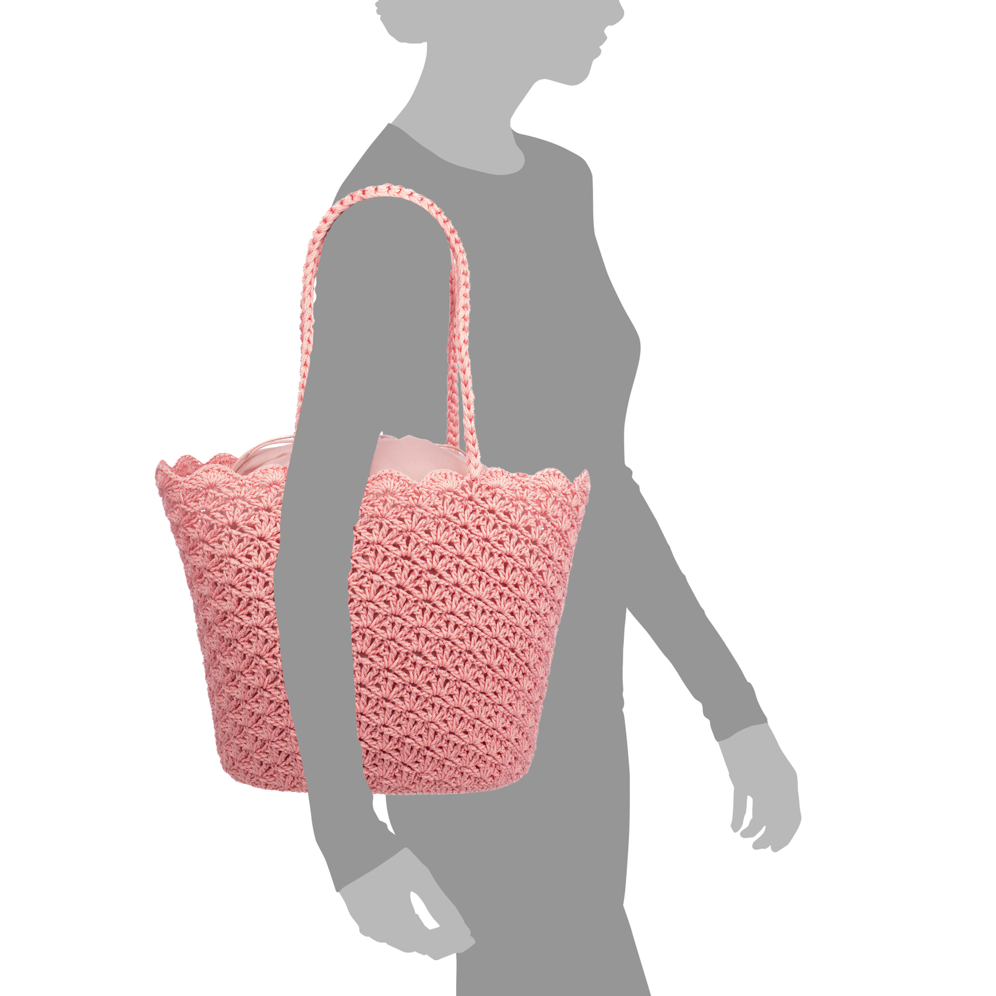 Basentello Bolso de hombro Mujer. Fabricaco en algodón tejido artesanal a mano.