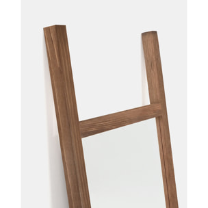 Miroir effet bois massif chêne foncé 45x180cm Hauteur: 180 Longueur: 45 Largeur: 3.5