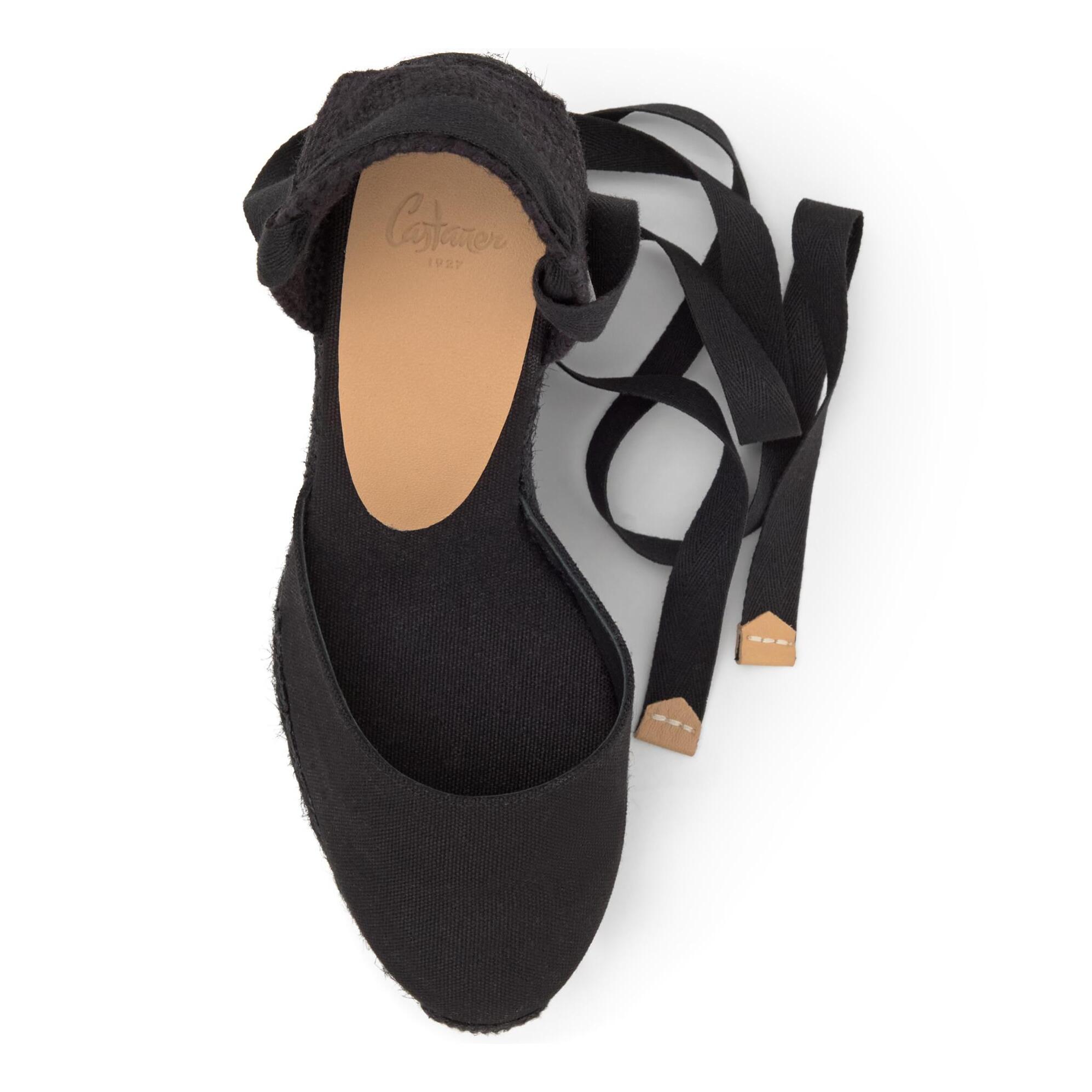 Alpargata cuña Carina negro mujer 11cm