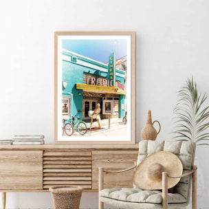 Affiche tropic cinema Affiche + cadre en bois - Chêne