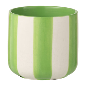 J-Line Cachepot Ligné - céramique - vert/blanc - medium