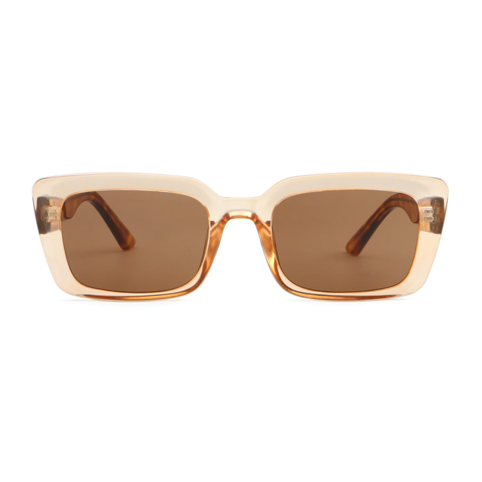 Gafas de sol OCEAN SAINT MICHEL - Frente transparente blanco con patillas care / Marrón