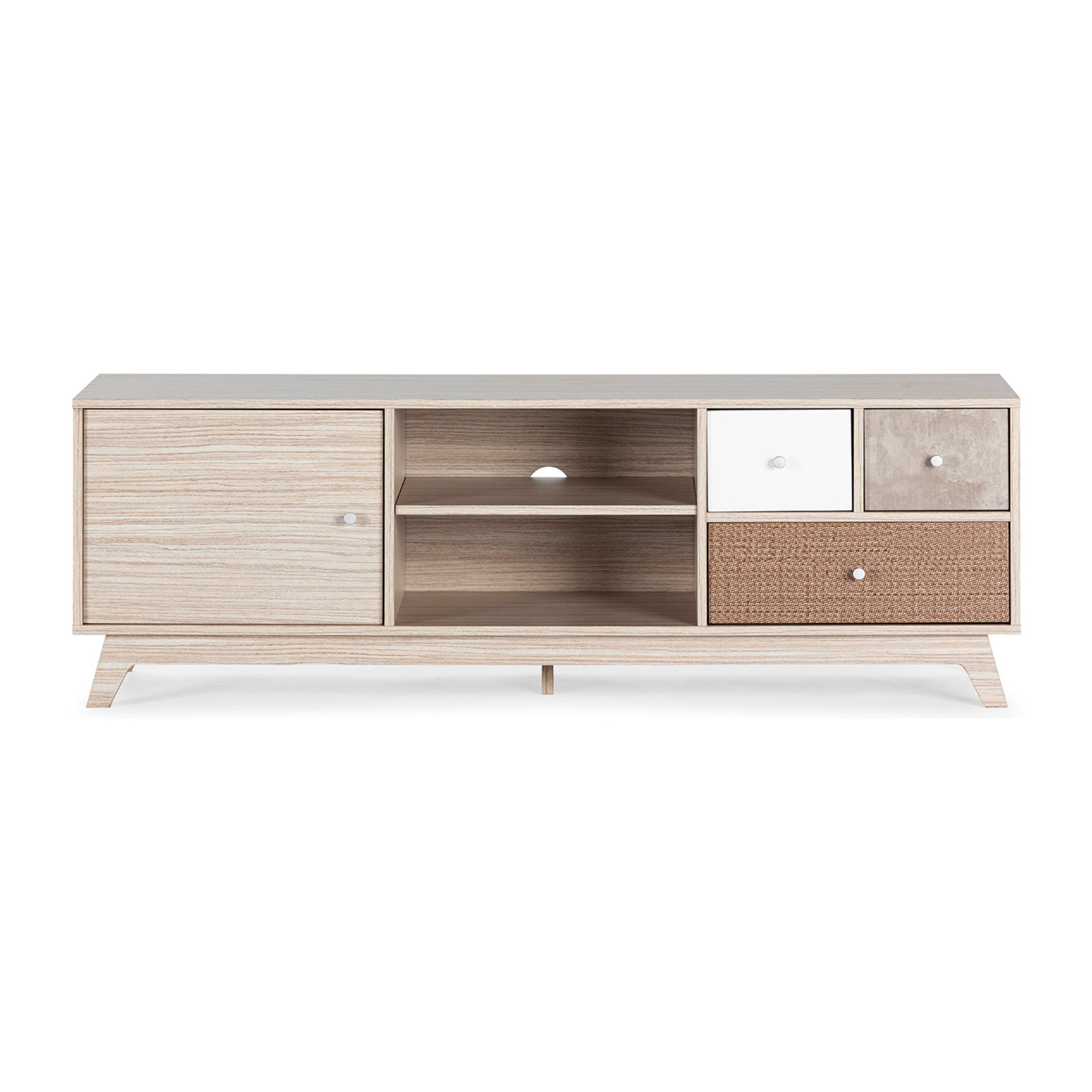 Mueble TV Maia 1 puerta y 3 cajones multicolor