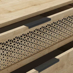 Cómoda Koivu 3 cajones Roble Negro