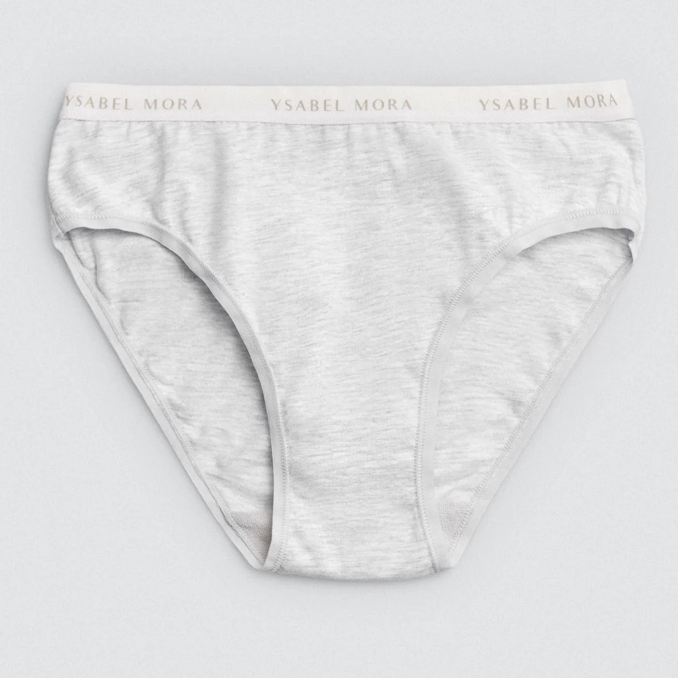 Confezione da 2 slip midi basico in cotone nero e grigio