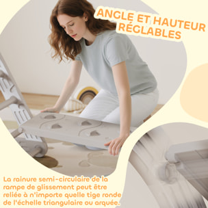 Triangle escalade enfant arc d'escalade rampe double-face pour grimper glisser chaise à bascule HDPE gris