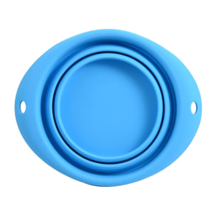 Bol redondo plegable 18x15x7,7 en silicona azul hearts&homies