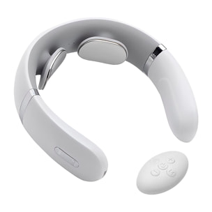 Massaggiatore per collo F2 con modalità calore, impulso e telecomando.