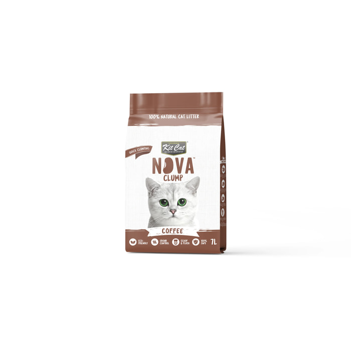 Kit Cat Arena Eco Nova - Coffee 7 L Arena para gatos