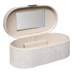 Boîte à bijoux Enya velours beige L255cm