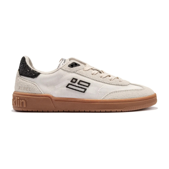 Zapatillas de Mujer Modelo Rebel Mesh Blanco con Detalles de  Negro