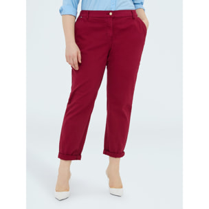 Fiorella Rubino - Pantalones Chino de algodón - Burgundy