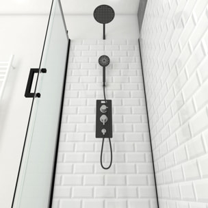 Cabine de douche rectangle 80x110x230cm à motif carreaux de métro - UNDERGROUND RECTANGLE 110