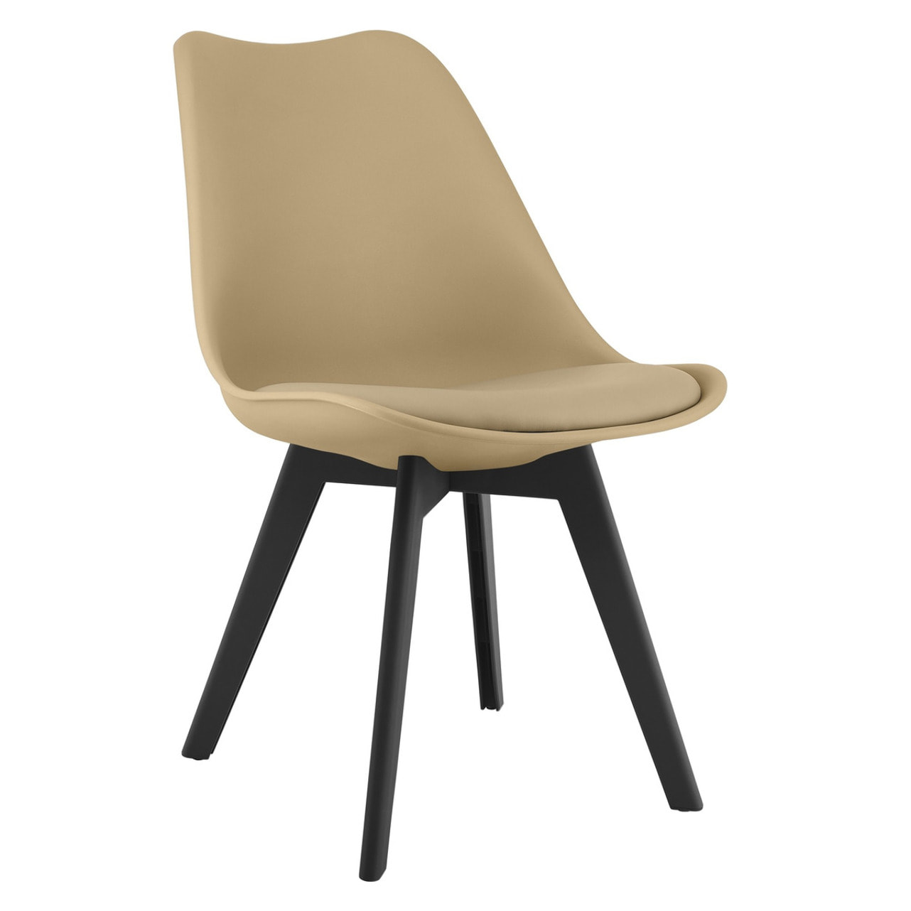 Set di 2 sedie Mark in polipropilene e beige sabbia