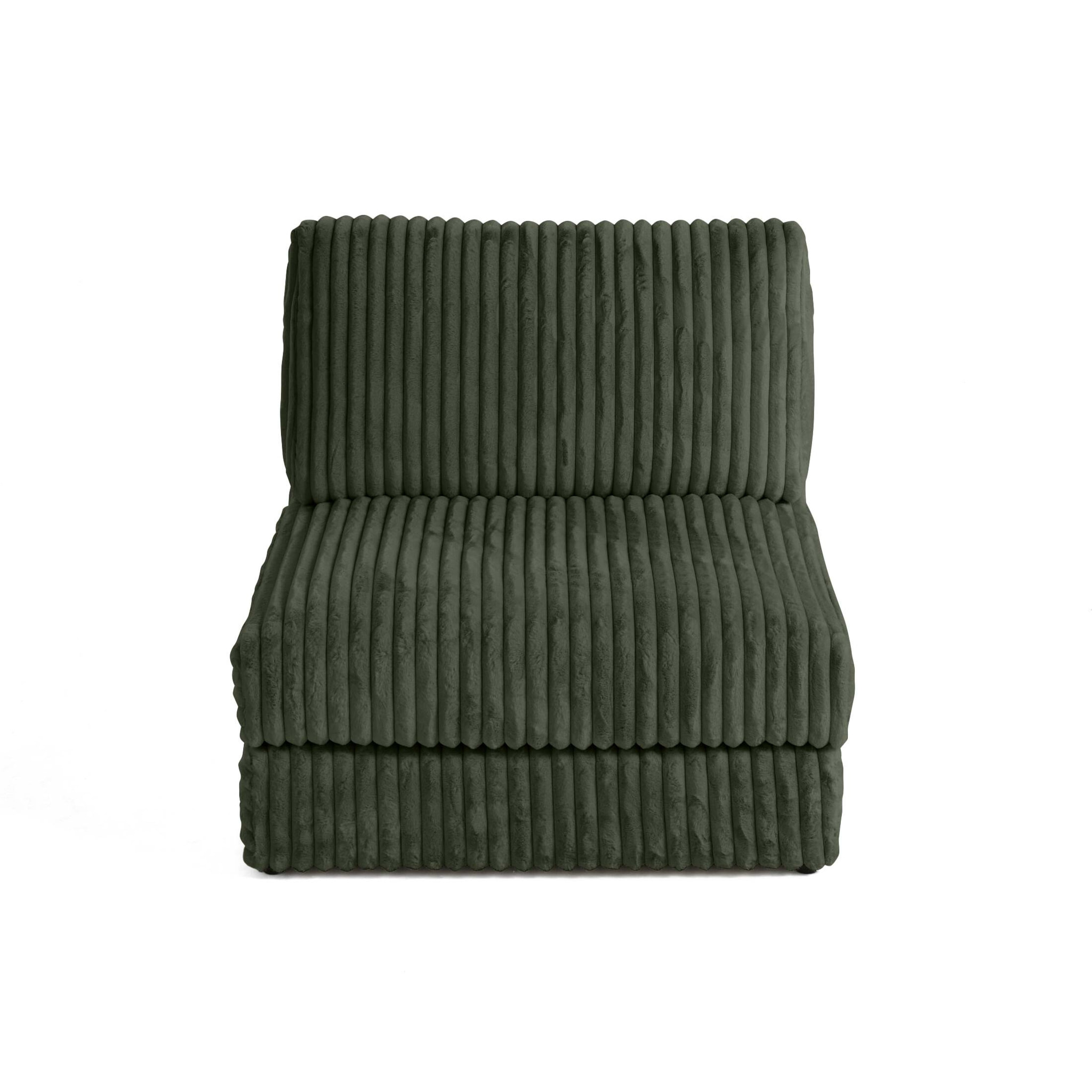 Jasper - module d'assise - en fausse fourrure côtelée - Vert