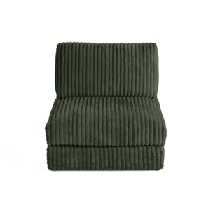 Jasper - module d'assise - en fausse fourrure côtelée - Vert