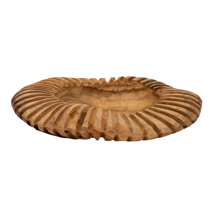 S/TASCHE GERIS IN TEAK RICICLATO CM Ø 35X7 (PEZZI UNICI - NON RIP. IN SERIE)