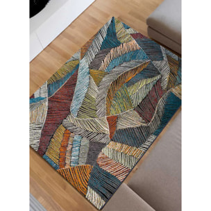 Alfombra geométrica Koby multicolor, varias medidas disponibles