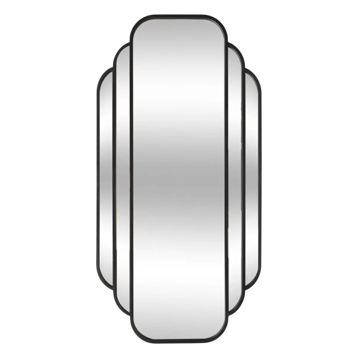 Miroir mural Benedita noir 100x50cm