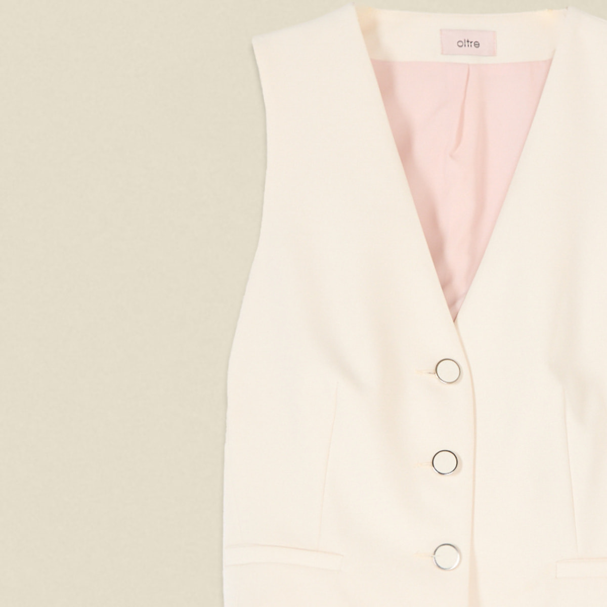 Oltre - Gilet sartoriale corto - Bianco