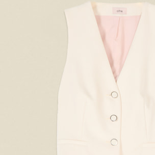 Oltre - Gilet sartoriale corto - Bianco