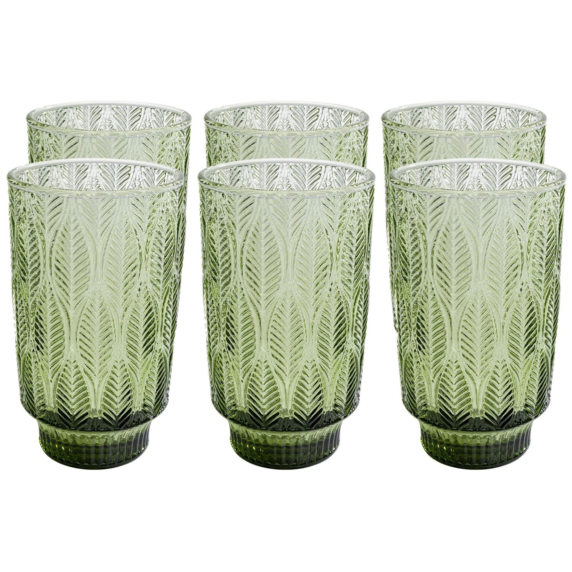 Verres à eau Fogli verts set de 6 Kare Design