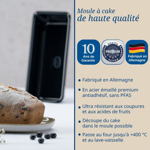 Dr Oetker moule à cake acier en Acier Emaillé sans PFAS 400°C