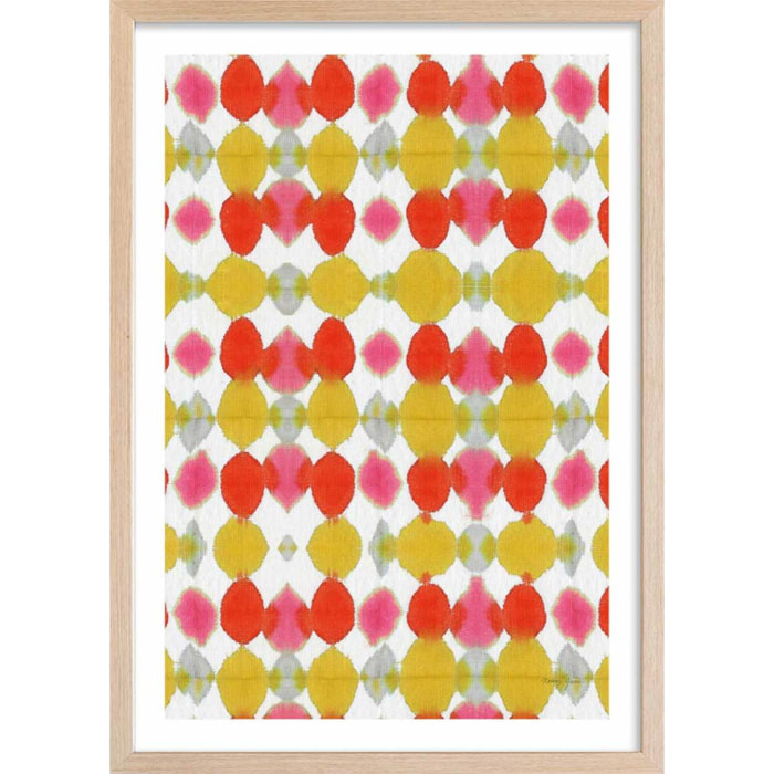 Poster lampion Affiche + cadre en bois - Chêne