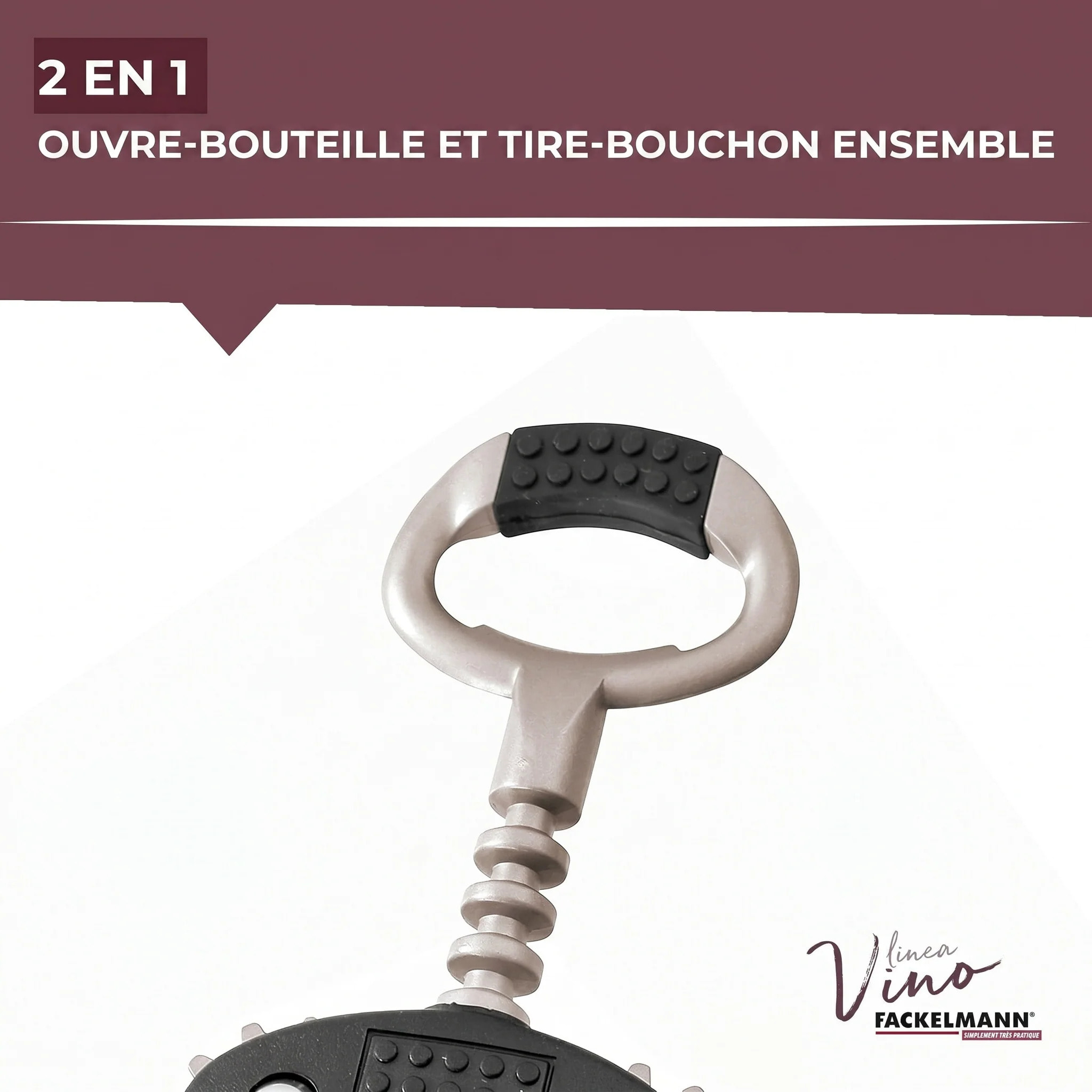 Tire-bouchon à levier décapsuleur 17 cm Fackelmann Bar Concept