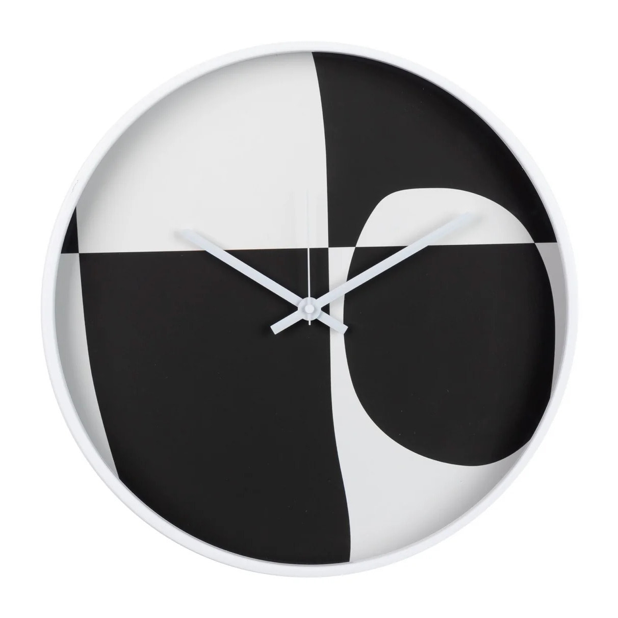 Reloj Pared Metal Blanco Negro 40x4,5x40 Cm