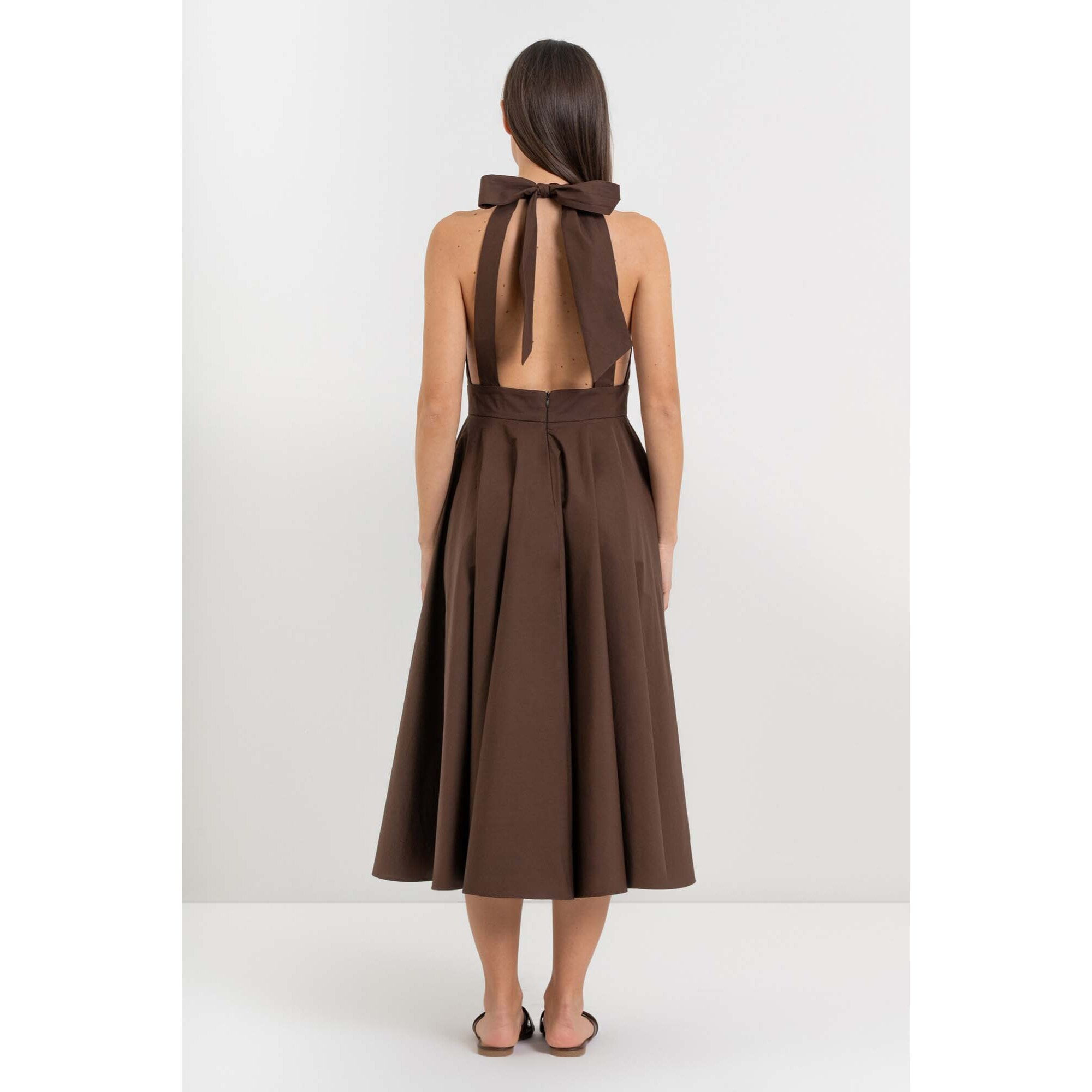 Kocca - Abito in cotone con scollo all'americana e schiena nuda Donna
