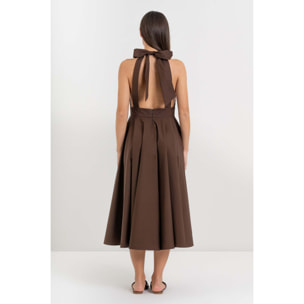 Kocca - Abito in cotone con scollo all'americana e schiena nuda Donna