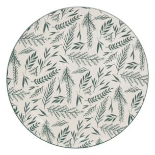 Service de table Agathe 12 pièce(s) vert D26,5xp2,4cm