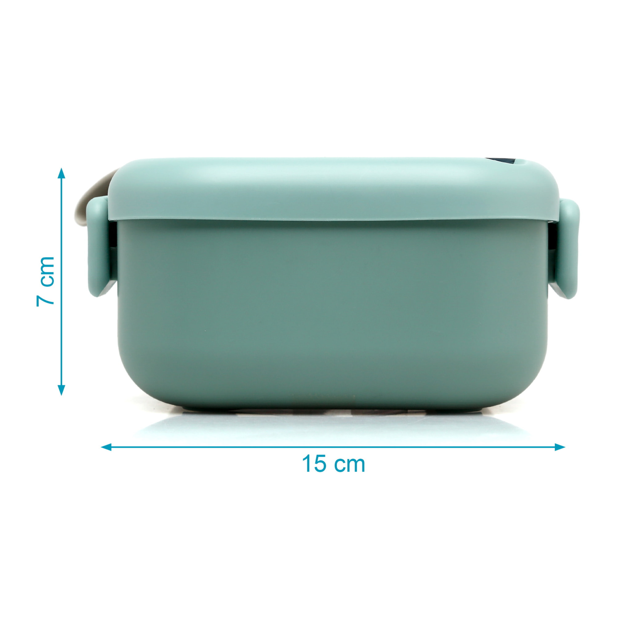 CAJA ALMUERZO SAGE CON CUCHARA GRIS