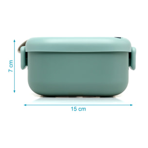 CAJA ALMUERZO SAGE CON CUCHARA GRIS