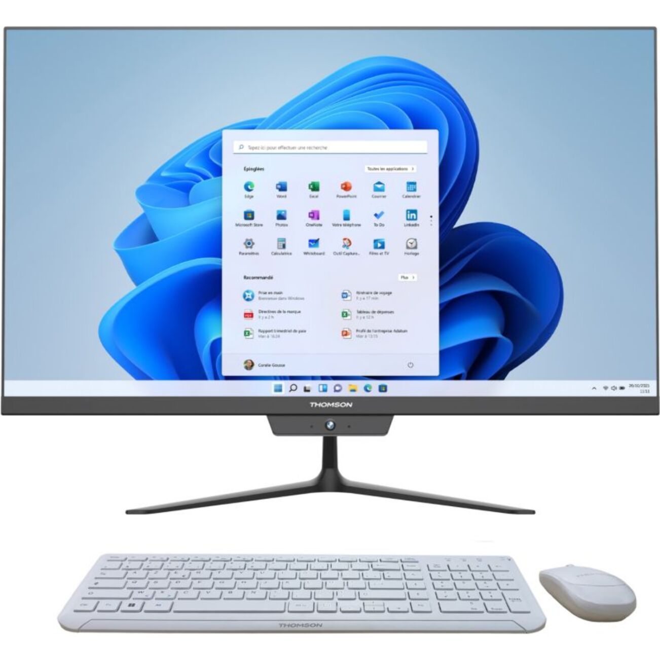 Ordinateur tout-en-un THOMSON A27I51216BK512C 27" Intel Core i5-12450H 16 Go RAM LPDDR4 SSD 512 Go