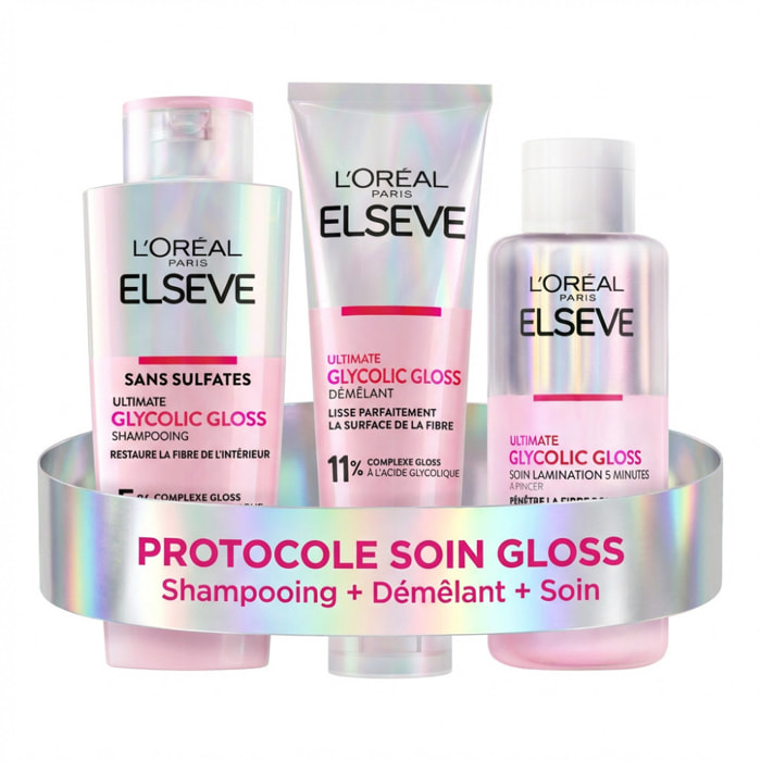 L'Oréal Paris Elseve Ultimate Glycolic Gloss La Routine Complète des Cheveux Ternes