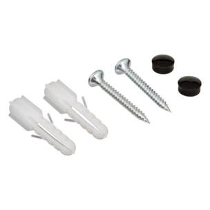 Patère Aly 4 têtes L45cm bois foncé gris