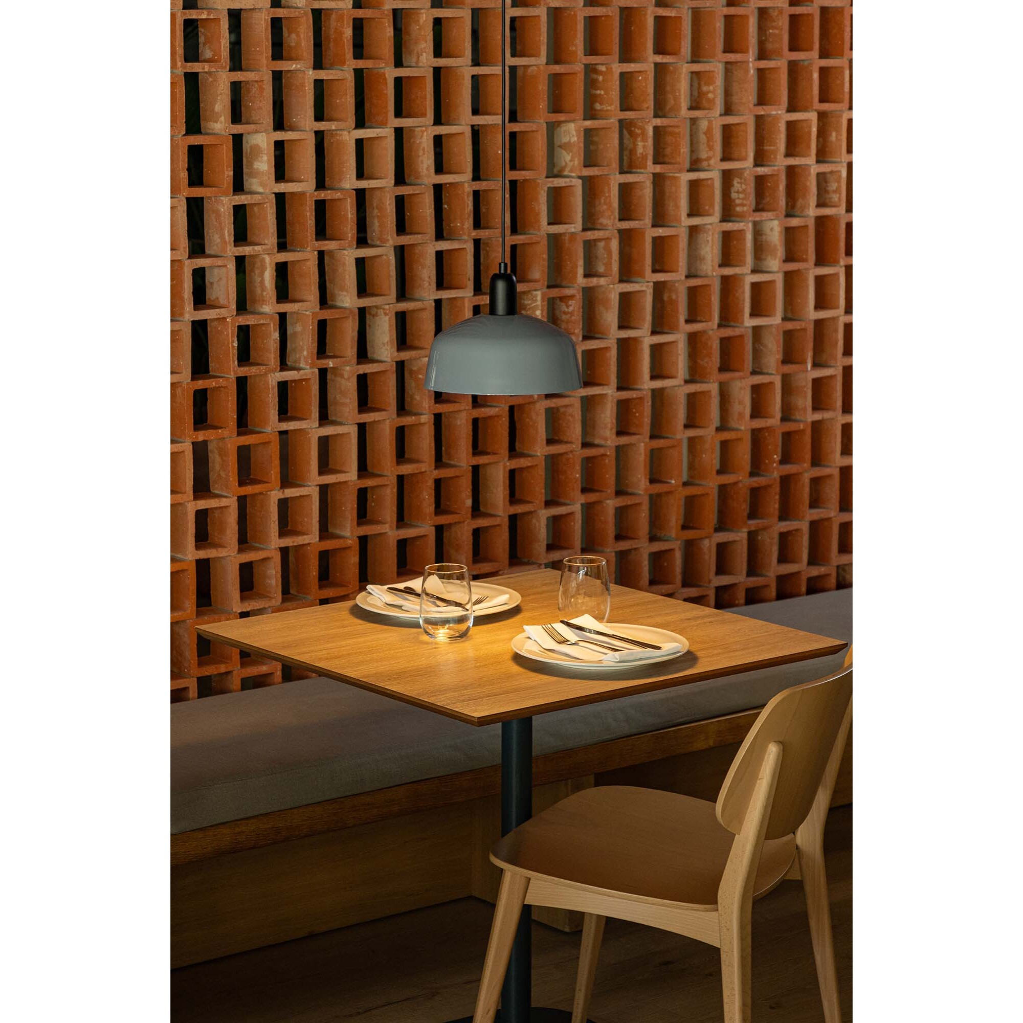 TATAWIN M métal 1L Lampe suspension gris bleuté